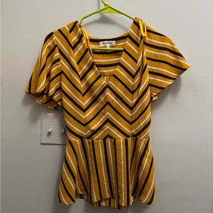 Yellow Gold Striped Montrose Top